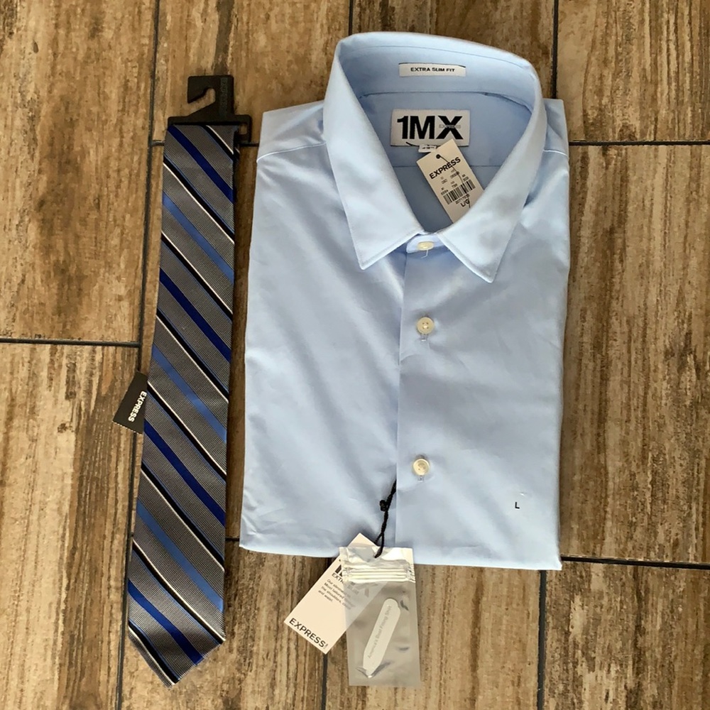 Express men’s dress shirt and tie